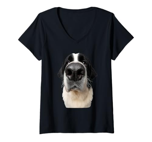 Damen Landseer T-Shirt mit V-Ausschnitt Damen Landseer T-Shirt mit V-Ausschnitt von Landseer Dog
