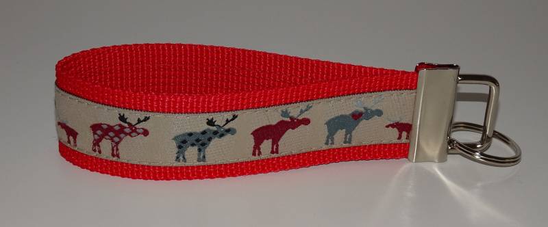 Elch Schlüsselband in Rot von Landwerke