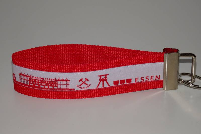 Essen Schlüsselband Skyline Essen Stadtband Rot Weiß von Landwerke