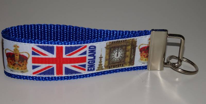 Schlüsselband London England Gb Union Jack Big Ben Krone Queen Great Britain Key Holder von Landwerke