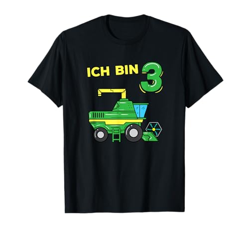 Ich bin 3 Jahre Landwirt Mähdrescher Kinder Geburtstag T-Shirt Ich bin 3 Jahre Landwirt Mähdrescher Kinder Geburtstag T-Shirt von Landwirt Mähdrescher Kinder Geburtstag Geschenke