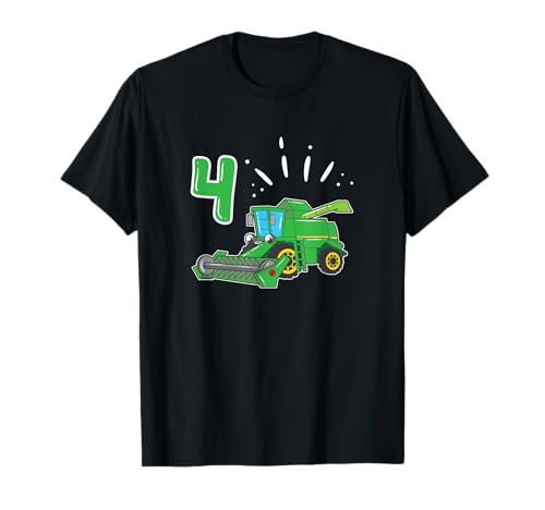 Landwirt Bauer Mähdrescher 4 Jahre Kinder Geburtstag T-Shirt Landwirt Bauer Mähdrescher 4 Jahre Kinder Geburtstag T-Shirt von Landwirt Mähdrescher Kinder Geburtstag Geschenke