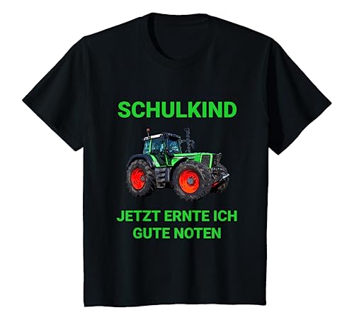 Kinder Schulkind Traktor Trecker Schule Geschenk Einschulung 2022 T-Shirt von Landwirt T-Shirts und Bekleidung Bauer nordishland