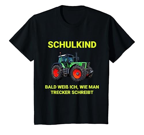 Kinder Traktor Schulkind Trecker Geschenk Einschulung 2021 Schule T-Shirt von Landwirt T-Shirts und Bekleidung Bauer nordishland
