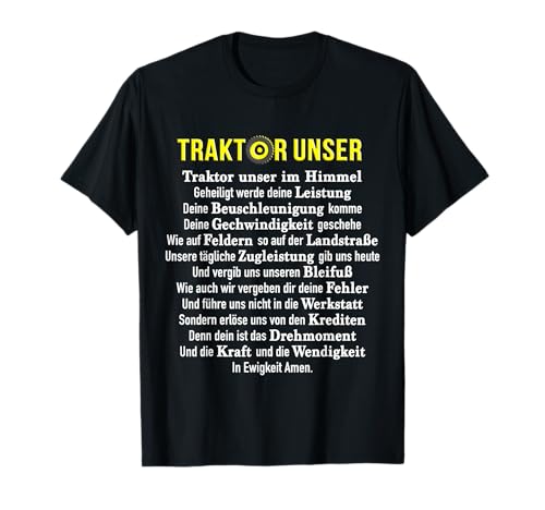 Landwirt Spruch Traktor Unser - Herren Bauer Trecker Frauen T-Shirt von Landwirt Traktor Shirt und Landwirtin Geschenk