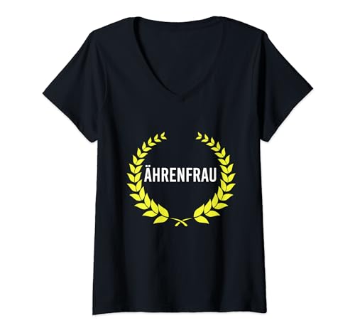 Damen Ährenfrau Bäuerin & Landwirtin Ehre Getreide Weizenkranz T-Shirt mit V-Ausschnitt Damen Ährenfrau Bäuerin & Landwirtin Ehre Getreide Weizenkranz T-Shirt mit V-Ausschnitt von Landwirte & Bauern Kleidung