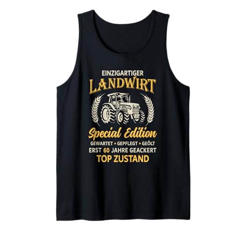 Herren 60. Geburtstag Landwirt Traktor Bauer Tank Top Herren 60. Geburtstag Landwirt Traktor Bauer Tank Top von Landwirtschaft Geschenke Bauern Landwirte