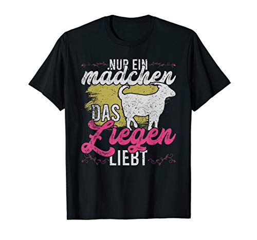 Nur ein Mädchen das Ziegen liebt Ziege T-Shirt Nur ein Mädchen das Ziegen liebt Ziege T-Shirt von Landwirtschaft Tiermotiv Ziege Geschenke