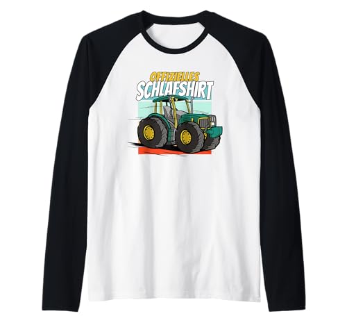 Herren Offizielles Traktor-Schlafshirt Raglan von Landwirtschaft und Traktor Shirt für Kinder