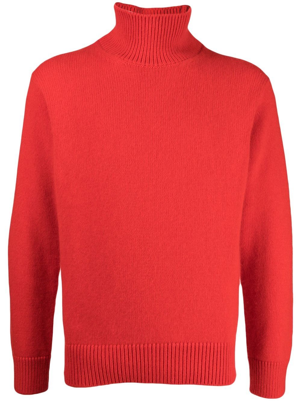 Laneus Gestrickter Rollkragenpullover - Rot von Laneus