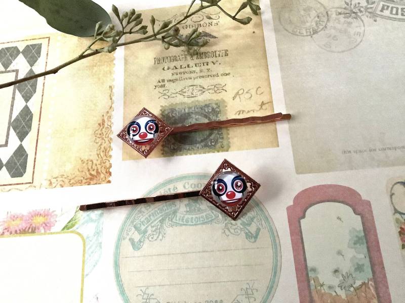 Bobby Pins-Rose Gold-Clown Gesicht-Haar Clips von LaneyLou123