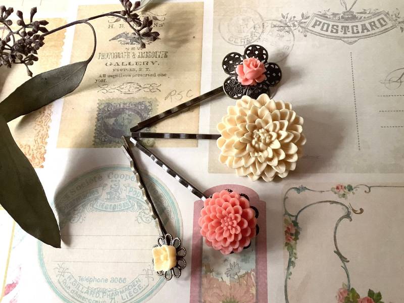 Haar Clips-Blumen-Haar Glam-Hochzeit-Haar Accessoires von LaneyLou123