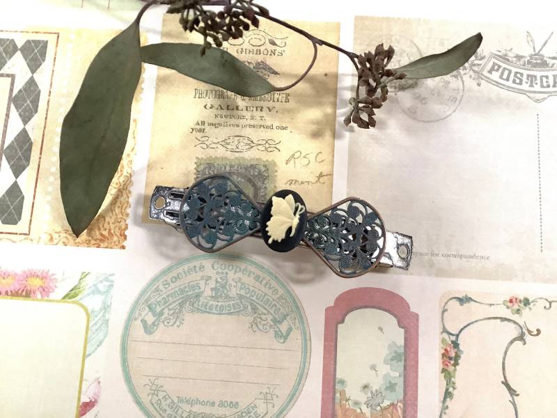 Haarspange-Silber Und Kupfer-Schmetterling Haarspange-Haar Clip-Geschenk von LaneyLou123