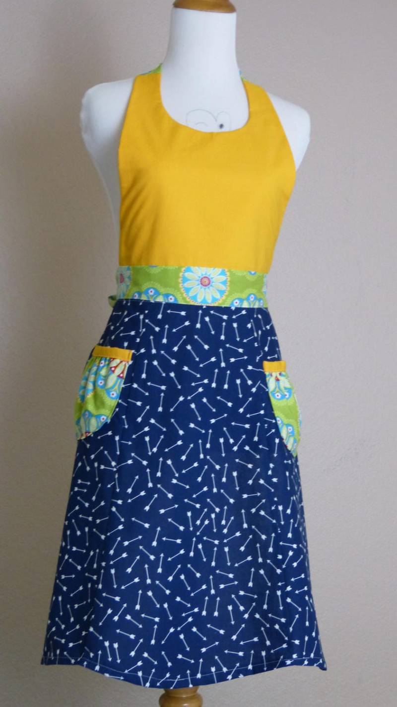 Lemongrass Apron, Frauen Vollschürze Mit Taschen - Laneymade von Laneymade