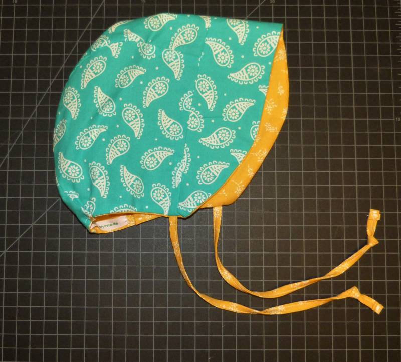 Türkisfarbenes Sunbonnet, Wendbares Baby 18-24 Monate von Laneymade