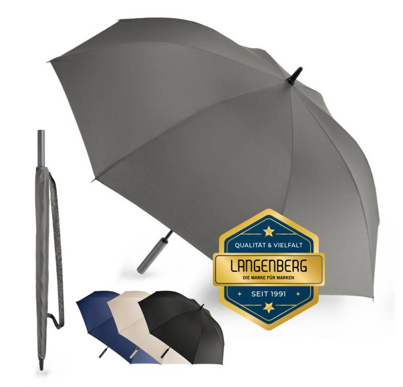 Langenberg Stockregenschirm LANGENBERG Regenschirm groß mit [Ø138 CM SPANNWEITE] Sturmfest, ☑ UNSERE EMPFEHLUNG von Langenberg