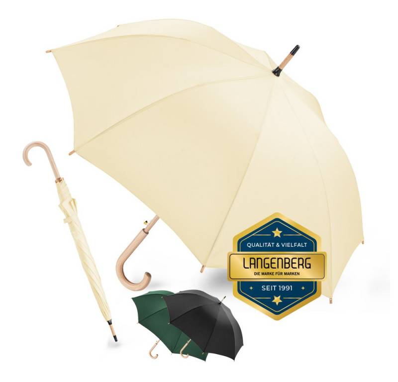 Langenberg Stockregenschirm LANGENBERG Stockschirm Sturmfest [Bambus], ☑ UNSERE EMPFEHLUNG von Langenberg