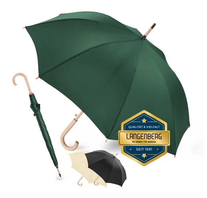 Langenberg Stockregenschirm LANGENBERG Stockschirm Sturmfest [Bambus], ☑ UNSERE EMPFEHLUNG von Langenberg