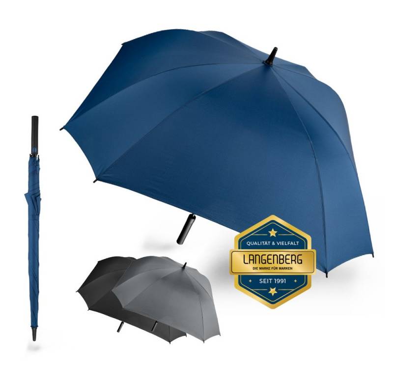 Langenberg Stockregenschirm LANGENBERG Stockschirm sturmfest [Ø130 cm Spannweite] Automatik, ☑ Windproof-Funktion von Langenberg