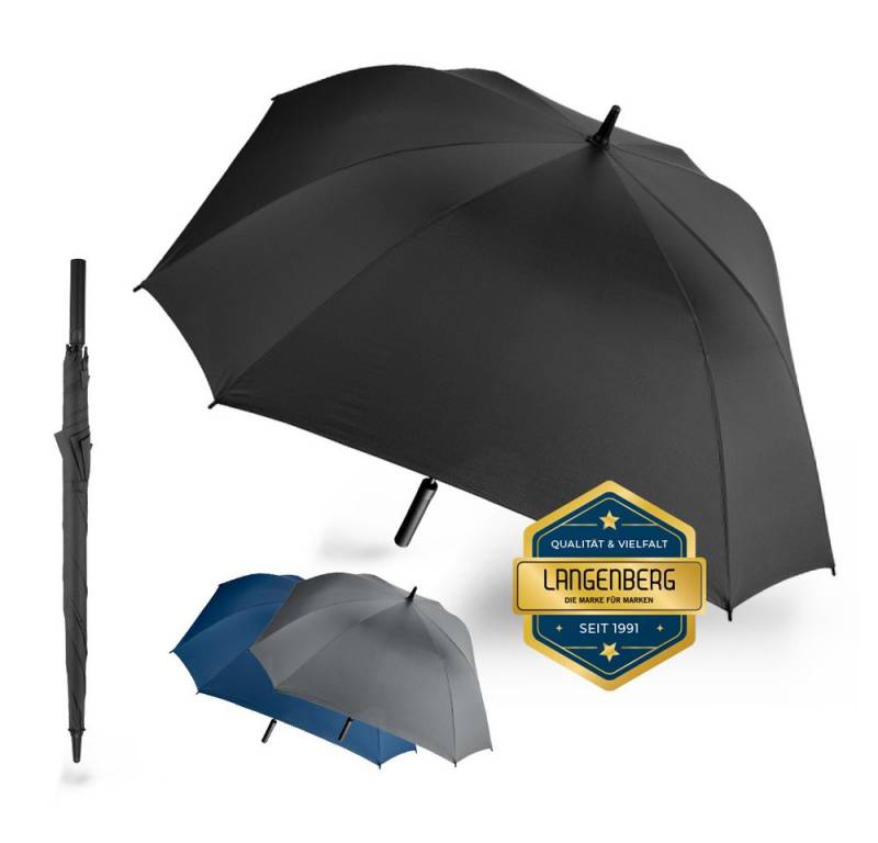 Langenberg Stockregenschirm LANGENBERG Stockschirm sturmfest [Ø130 cm Spannweite] Automatik, ☑ Windproof-Funktion von Langenberg
