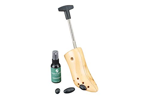 Langer & Messmer Schuhdehner gegen drückende High Heels - aus massivem Buchenholz und Mechanik aus Metall für Damen - Dehnt in der Weite inkl. Lederdehnerspray - Schuhweiter in Schuhmacherqualität von Langer & Messmer EXKLUSIVE SCHUHMODE Heidelberg