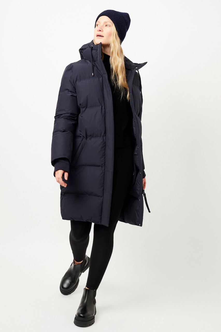 COAT AIKE | LangerChen | veganer Mantel | navy-blau L von LangerChen