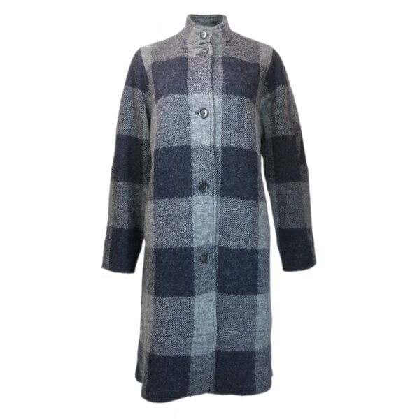 LangerChen Damen Mantel Coat Mira Check aus Bio-Wolle von LangerChen