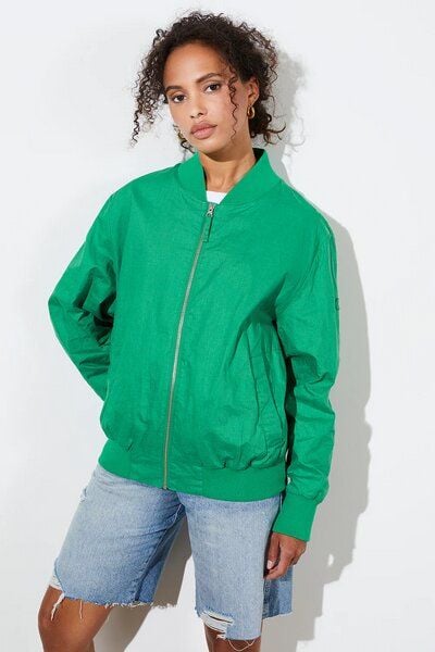 LangerChen Jacket Winton - Boyfriend Bomberjacke aus Leinen von LangerChen
