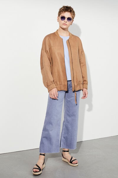 LangerChen Oversized Blouson KENORA aus Heavy Tencel Linen, Tobacco von LangerChen