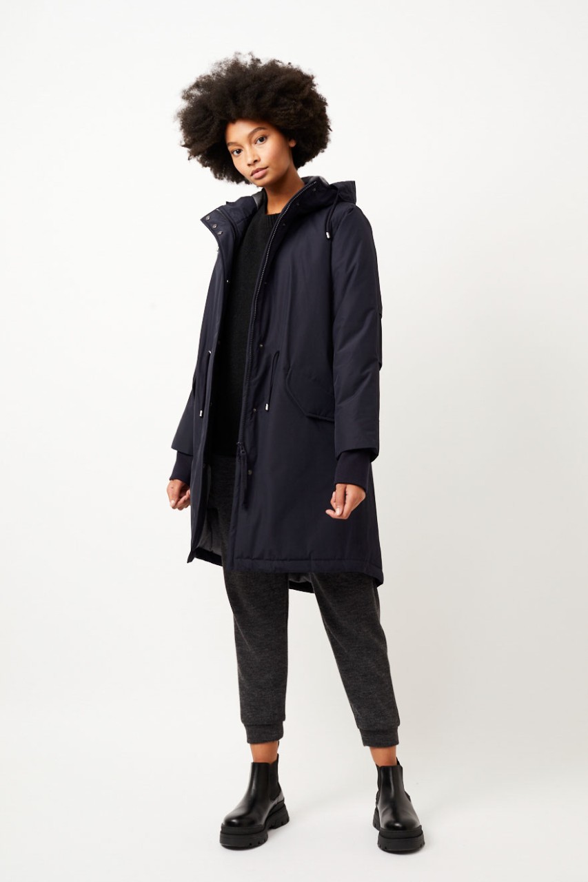 PARKA LISMORE | LangerChen | veganer Parka | navy-blau XS von LangerChen