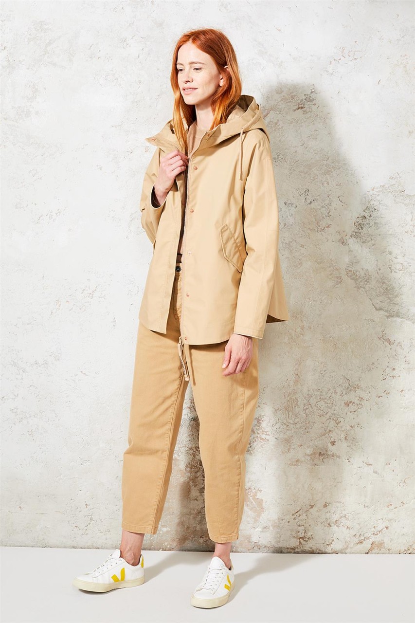 PARKA THEBA | LangerChen | veganer Parka | sand-beige L von LangerChen