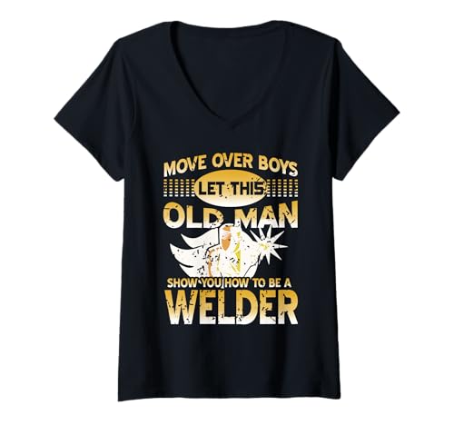 Damen Lass Diesen Profi Das Schweißen Beibringen T-Shirt mit V-Ausschnitt Damen Lass Diesen Profi Das Schweißen Beibringen T-Shirt mit V-Ausschnitt von Langjährige Erfahrung Schweißkunst Respekt