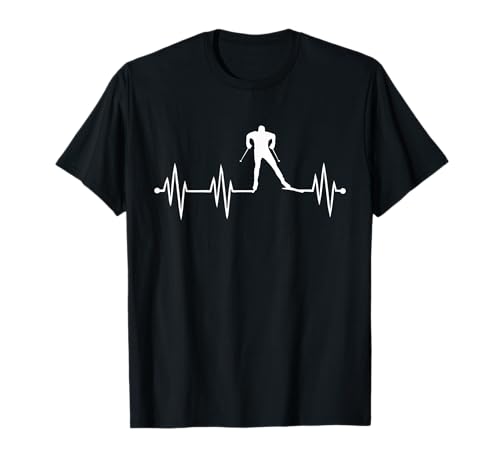 Herzschlag Langlauf für Männer und Frauen T-Shirt Herzschlag Langlauf für Männer und Frauen T-Shirt von Langläufer Geschenk für Damen und Herren