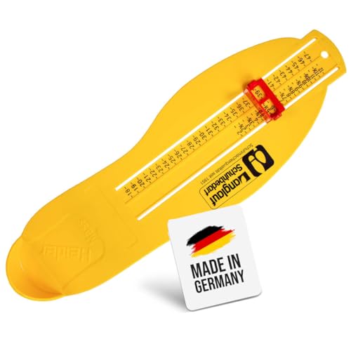 Heidermaß Fußmessgerät Kinder & Erwachsene – Schuhmessgerät für präzise Schuhgrößenmessung – Schuhgrößenmesser UK 2-12 / EU 18-47 – Schuhgröße messen – Made in Germany (1 Stück) von Langlauf Schuhbedarf