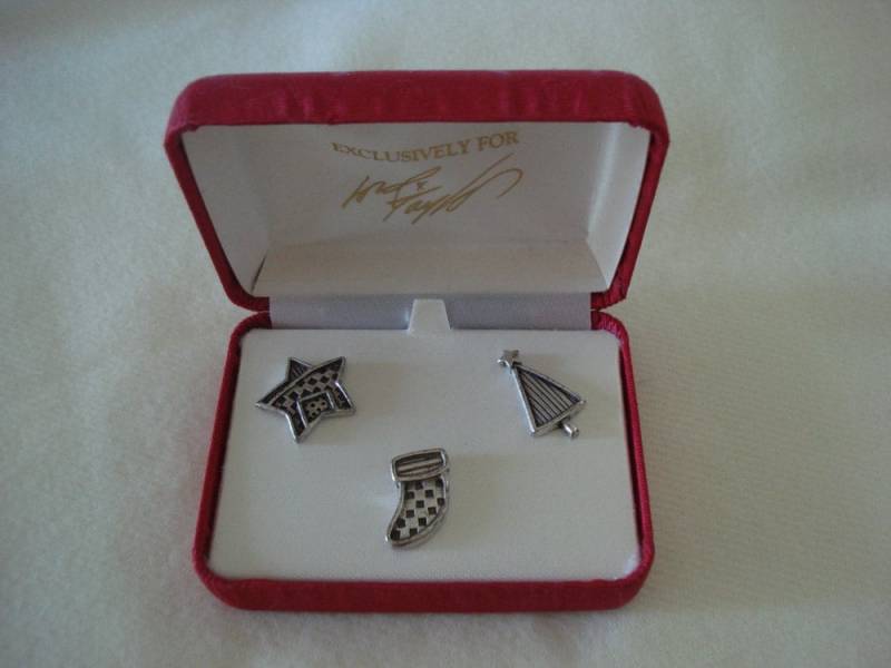 Lord & Taylor Vintage Christmas Tac Pins 3Er Set Tagged Silver Nie Verkauft Oder Getragen, Nur Gelagert. Originalverpackt #xm306 von LangleysCreations