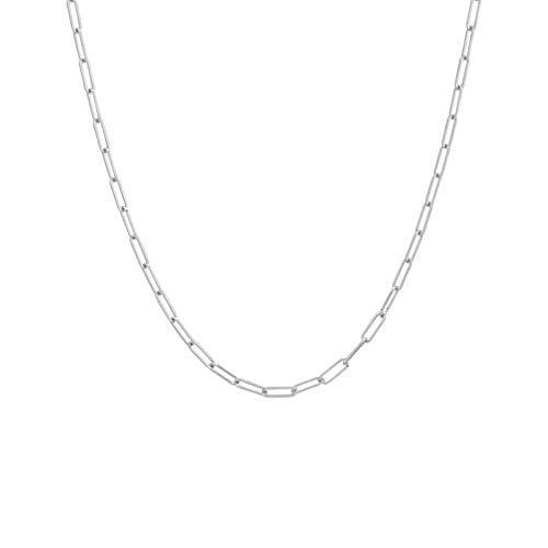 Langro Living Brandlinger ® Halskette Damen Silber 925. Glieder Kette Damen vergoldet mit 18 Karat (Silber und Gold). Schmuck für Frauen und Mädchen. Kettenlänge verstellbar 40-45cm. von Langro Living