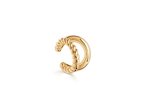 Brandlinger ® Ear Cuff Silber 925 (1 Stück). Ohrklemme gold. Schmuck Damen vergoldet mit 18 Karat (Silber und Gold) für Frauen und Mädchen. von Langro Living