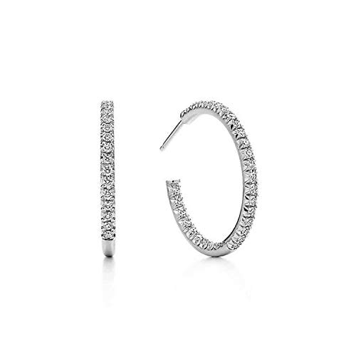 Brandlinger ® Ohrringe Silber 925. Creolen gold und silber mit weißen Zirkonia funkelnd. Schmuck Damen vergoldet mit 18 Karat für Frauen und Mädchen. Durchmesser der Creolen: 24,5mm Brandlinger ® Ohrringe Silber 925. Creolen gold und silber mit weißen Zirkonia funkelnd. Schmuck Damen vergoldet mit 18 Karat für Frauen und Mädchen. Durchmesser der Creolen: 24,5mm von Langro Living