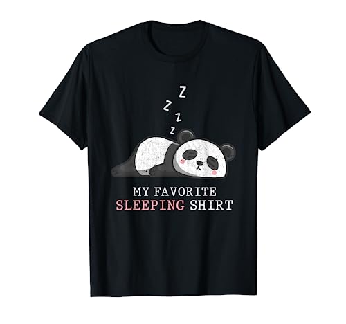 Pyjama Nachthemd Zoo Tier Panda Mein Lieblings Schlafshirt T-Shirt von Langschläfer Schlafanzug Schlafende Tiere