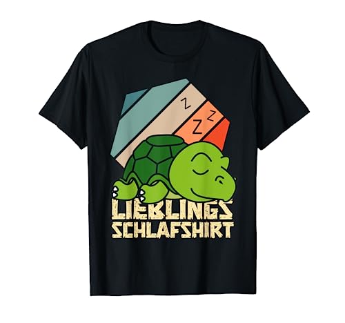 Schildkröte Pajama Tier Morgenmuffel Nachthemd Schlafshirt T-Shirt von Langschläfer Schlafshirt Pajama Schlafen