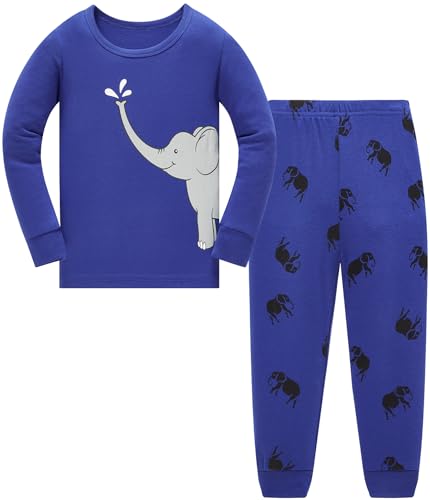 Jungen Schlafanzug Dinosaurier Kinder Nachtwäsche Langarm Baumwolle Winter Weihnachten Pyjama Set Größe 152, 11-12 Jahre von Langubaby