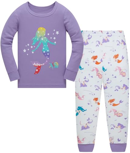 Kinder Mädchen Schlafanzüge Einhorn Langarm 100% Baumwolle Nachtwäsche Winter Weihnachten Pyjama Set Größe 116, 5-6 Jahre Kinder Mädchen Schlafanzüge Einhorn Langarm 100% Baumwolle Nachtwäsche Winter Weihnachten Pyjama Set Größe 116, 5-6 Jahre von Langubaby