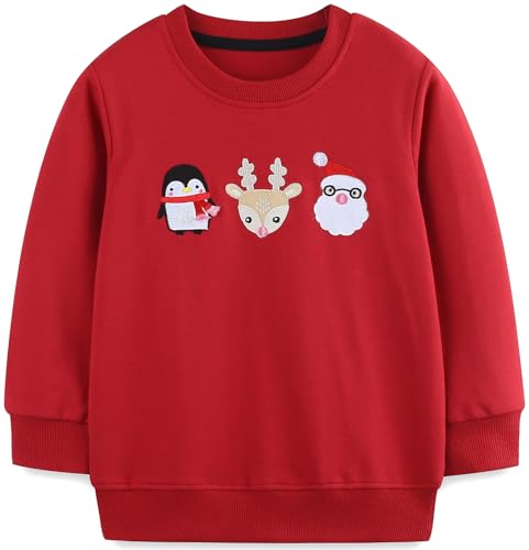 Mädchen Sweatshirt für Kinder Weihnachten Cartoon Pullover Baumwolle Langarm Top Größe 122, 6-7 Jahre Mädchen Sweatshirt für Kinder Weihnachten Cartoon Pullover Baumwolle Langarm Top Größe 122, 6-7 Jahre von Langubaby