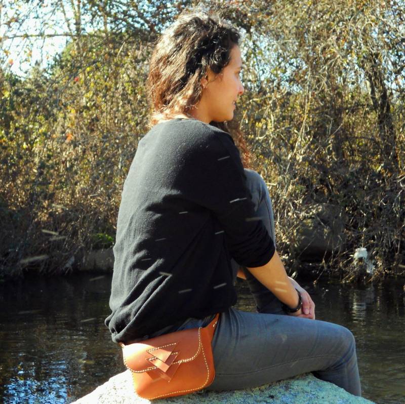 Jocelyn Leder Hüfttasche/Handgemachte Hüfttasche Ledertasche Gürtel von Lanhe