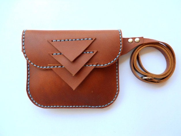 Leder Hip Bag/Rindsleder Handgemachte Hüfttasche von Lanhe