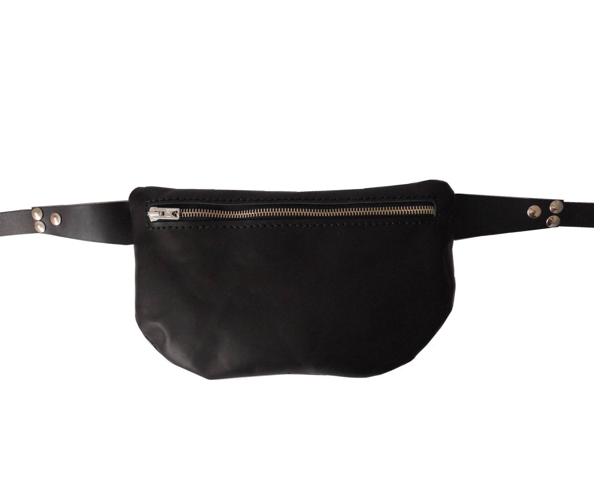 Schwarze Leder Hipbag, Schwarze Hüfttasche, Umhängetasche, Gürteltasche, Handgemachte Echtes Hipbag, Hip Bag von Lanhe