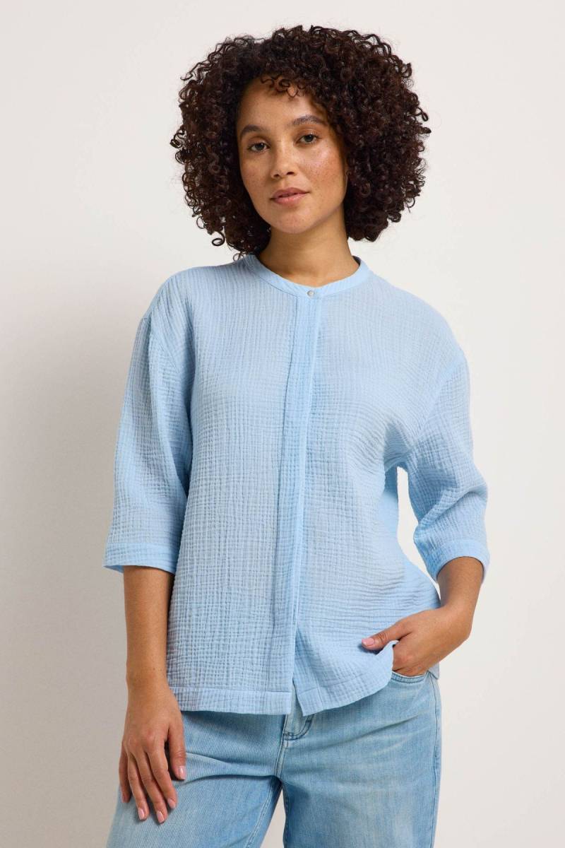 Bluse mit Struktur Blau von Lanius