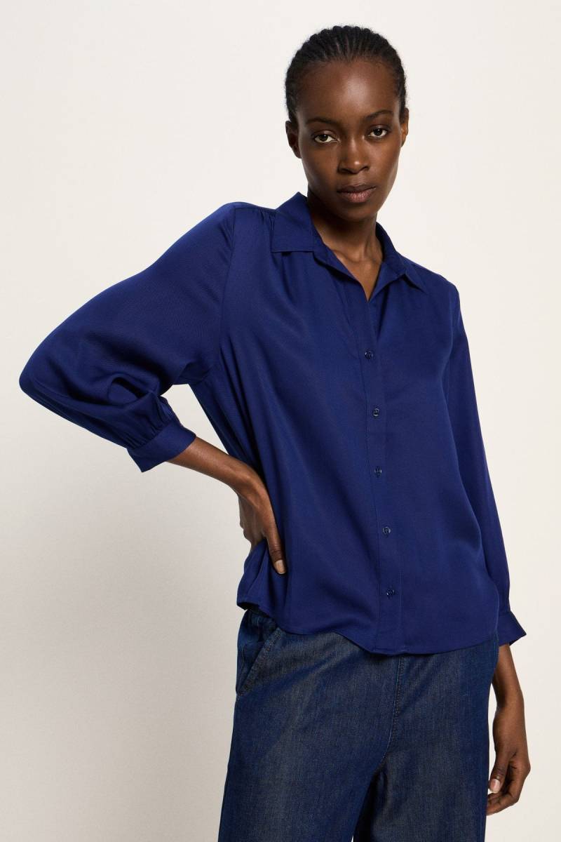 Hemdbluse Tencel Blau von Lanius