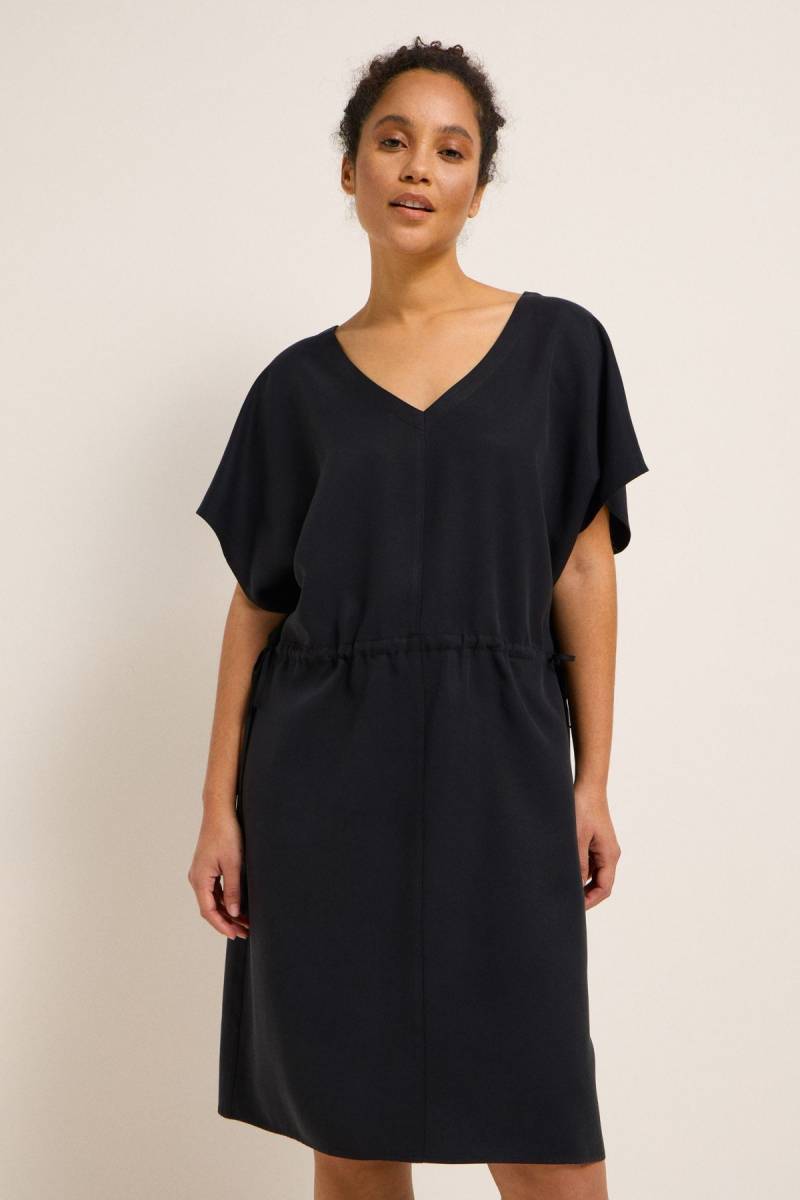 Kleid mit V-Ausschnitt Schwarz von Lanius