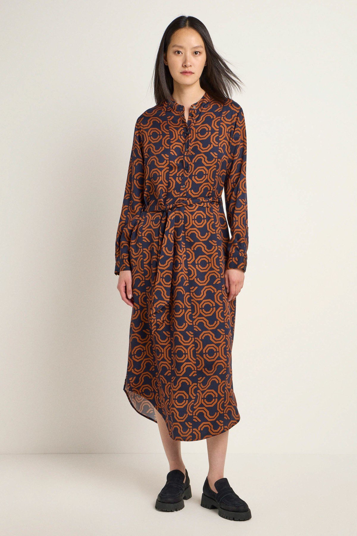 Midikleid Print Orange Midikleid Print Orange von Lanius